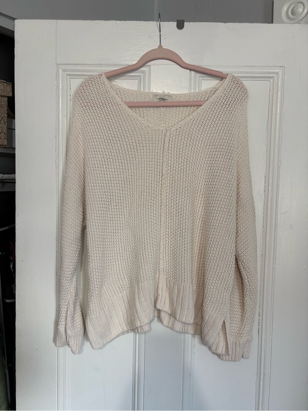 Lucky Brand Cream Knit Women's Sweater